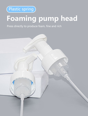 43mm Neck Size Foaming Dispenser Pump White Color All Plastic Without Metal