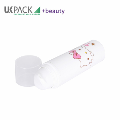 UKA06 Round 15ml 30ml 50ml PP Airless Pump Bottle With Labeling For Lotion Packaging