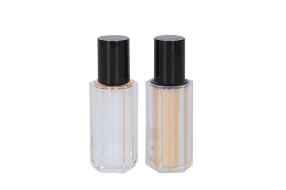 High Luxury Bright Polygonal Cosmetic Pump Bottle Acrylic 30ml