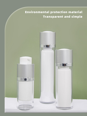 37mm Round Rotating Lift Personal Care Airless Pump Bottles For Cosmetics